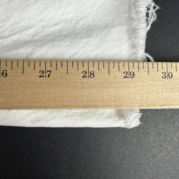 Zara Jeans Women's 27x29* High Rise Wide Leg White Raw Hem Denim Tag 4 - Picture 12 of 16